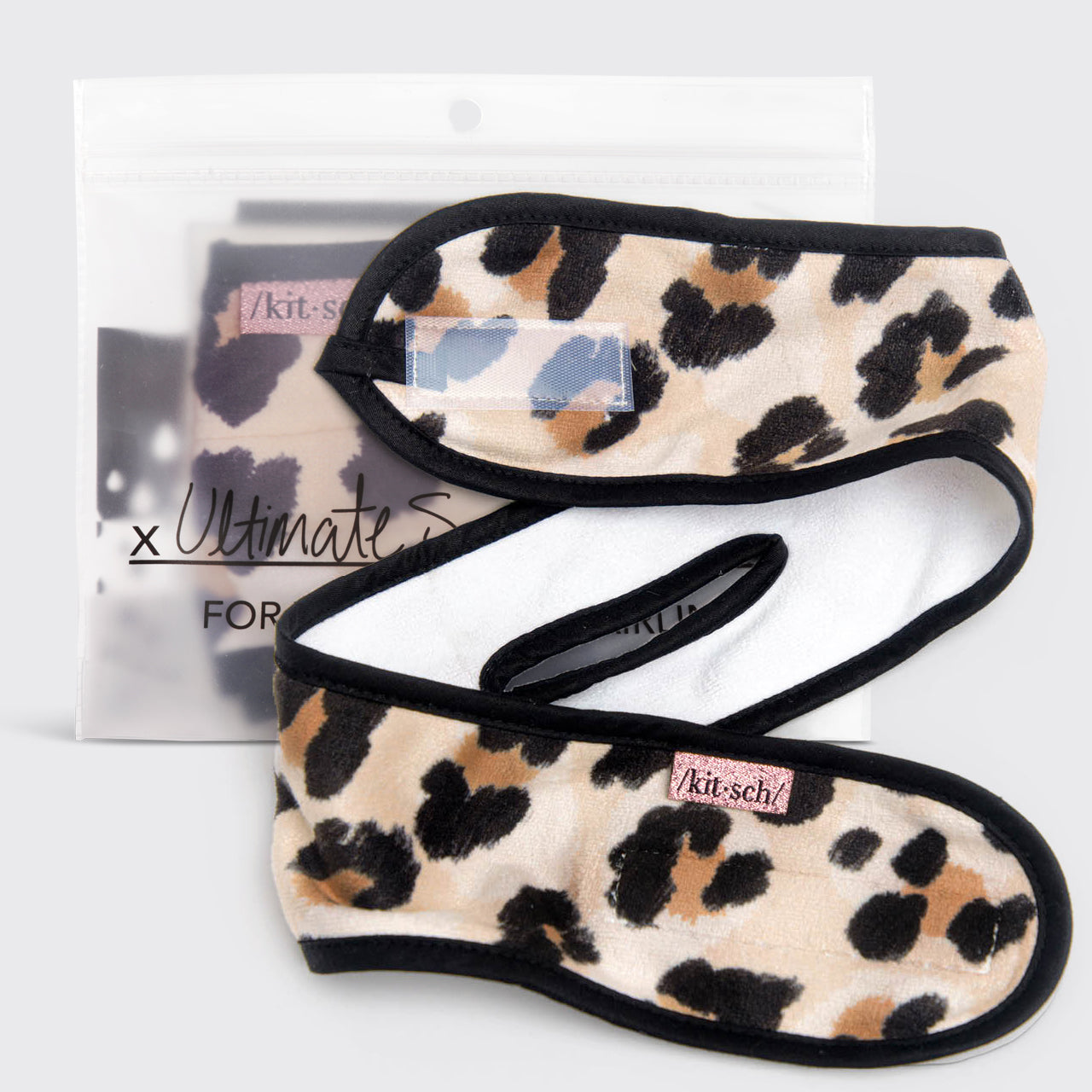 Spa-Stirnband aus Mikrofaser – Leopard