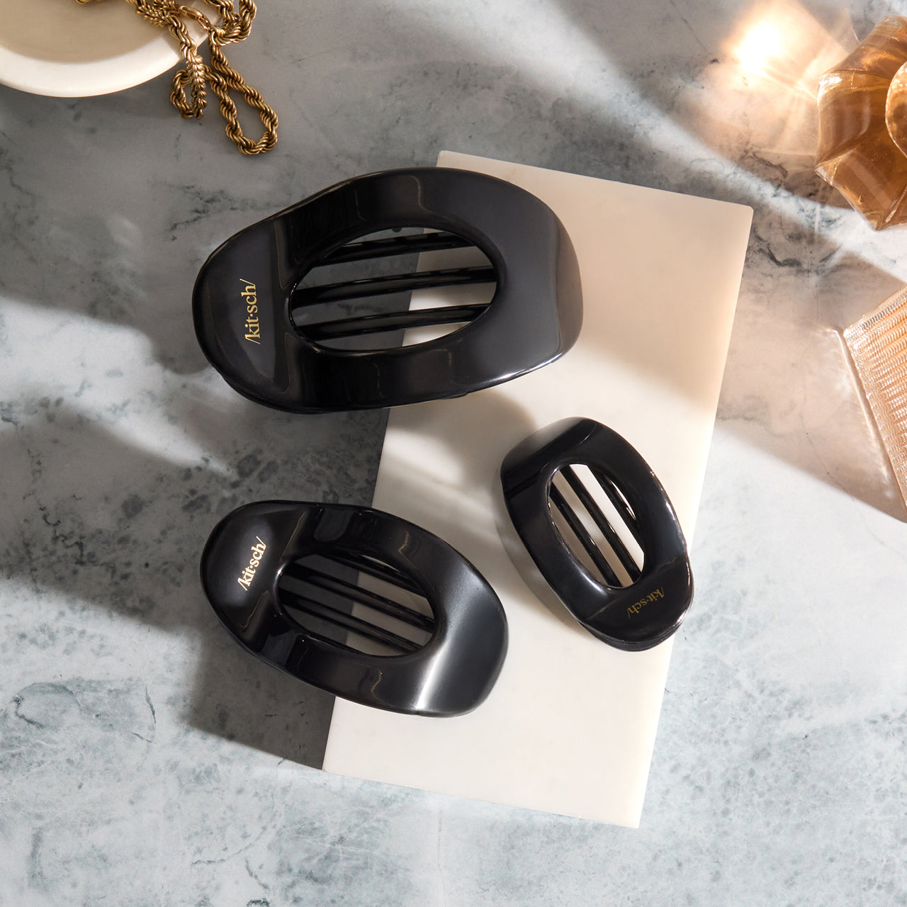 Flacher Wolkenclip Schwarz - Groß