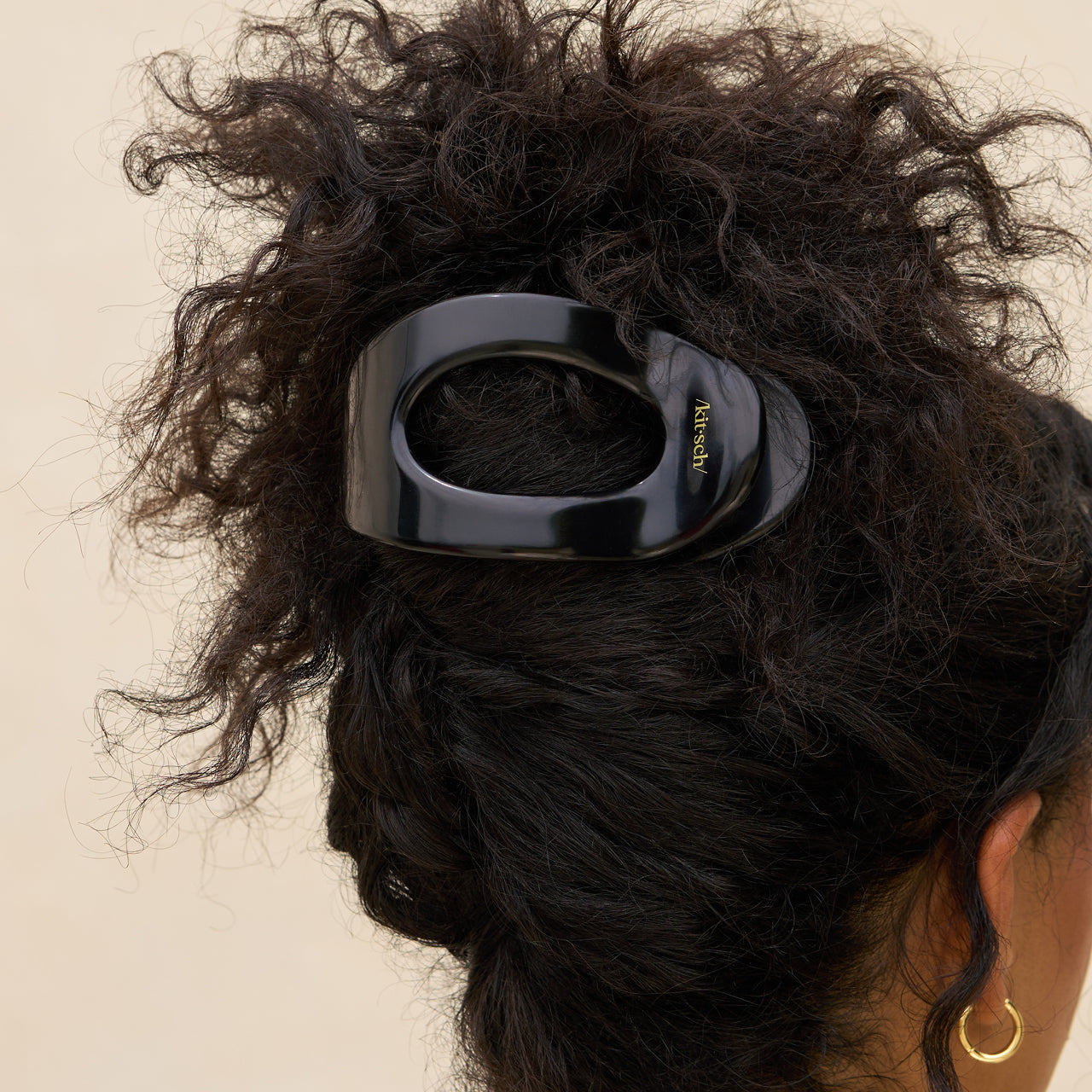 Flacher Wolkenclip Schwarz - Groß