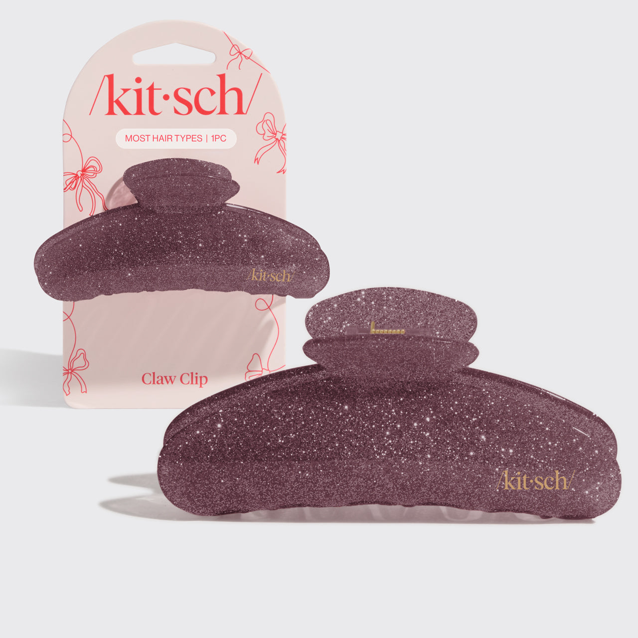 Pink Glitter Claw Clip