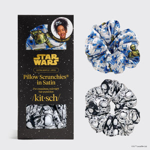 Star Wars™ & Kitsch Pillow Scrunchies® in raso - R2-D2 & Stormtroopers