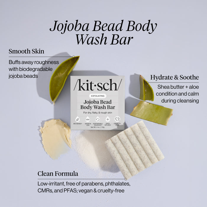 Barre de lavage corporel exfoliant aux perles de jojoba