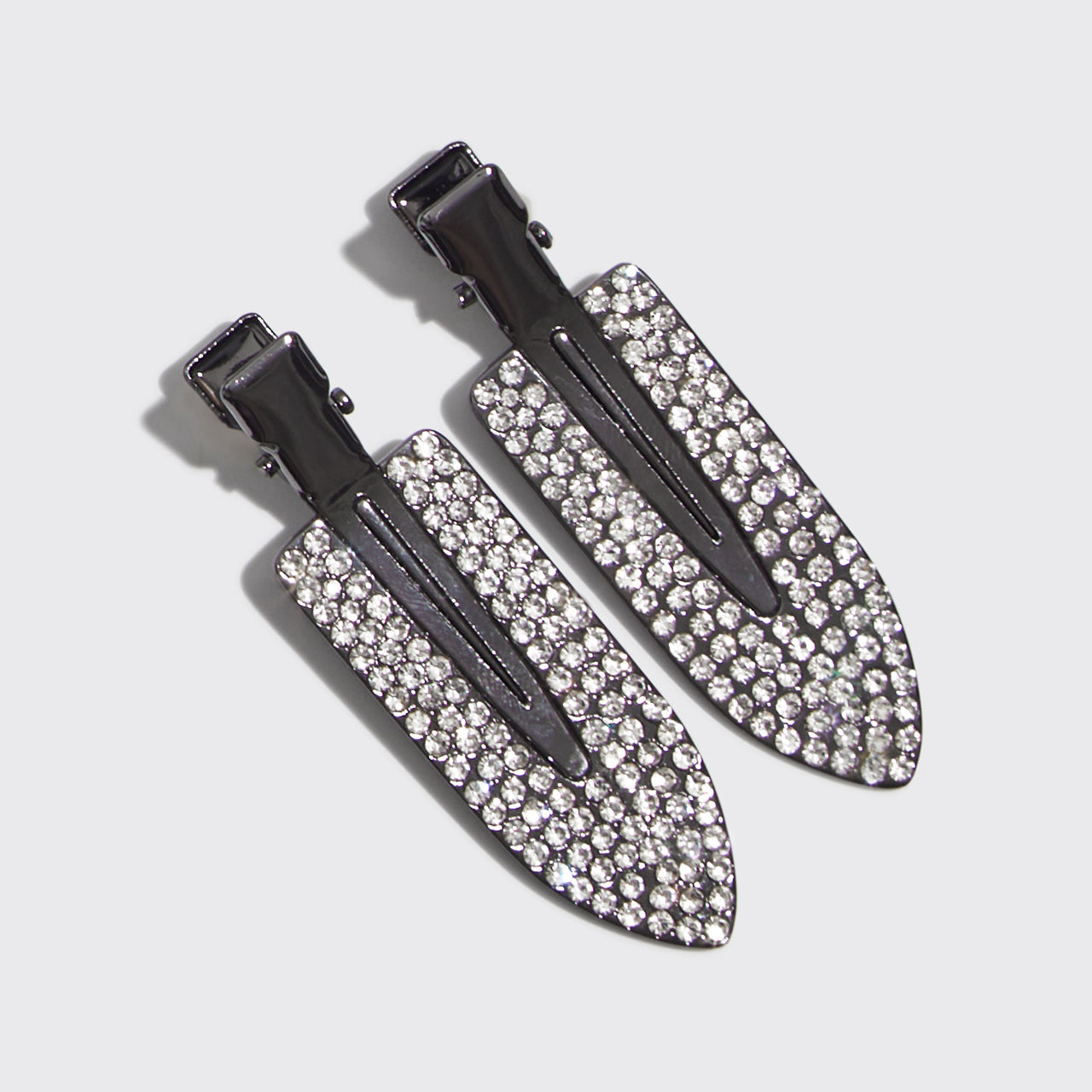 Knitterfreie Clips mit Strass 2er-Set