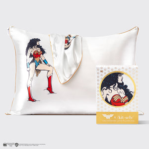 Kitsch x Wonder Woman Satin Kopfkissenbezug - Believe In Wonder