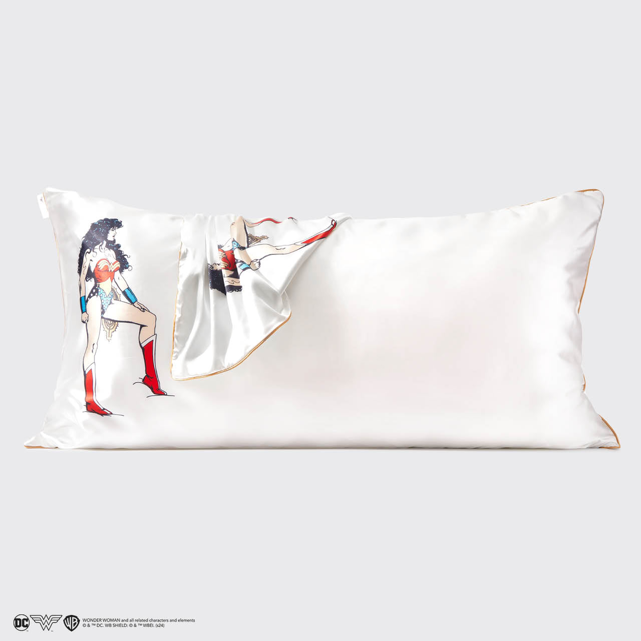 Kitsch x Wonder Woman Taille d'oreiller en satin - Believe in Wonder | King