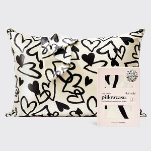 Funda de almohada de satén Corazón