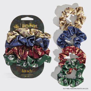Harry Potter x Kitsch Satin Scrunchies All Houses 4pc Set