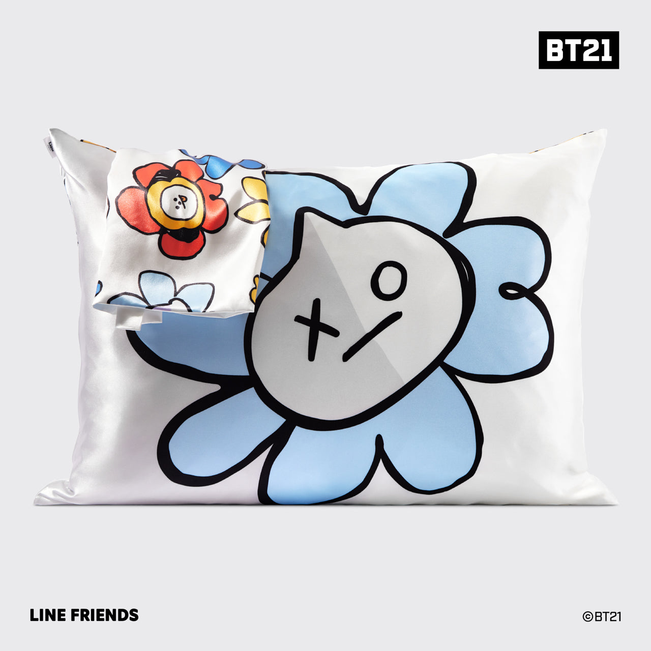Kitsch x BT21 Funda de almohada de satén VAN