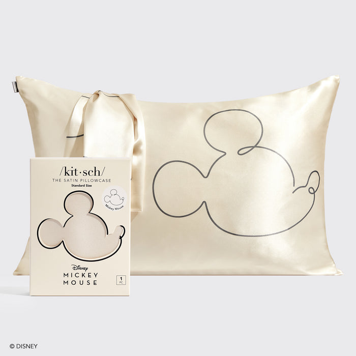 Kitsch x Mickey & Minnie taille d'oreiller en satin Mr. Mouse