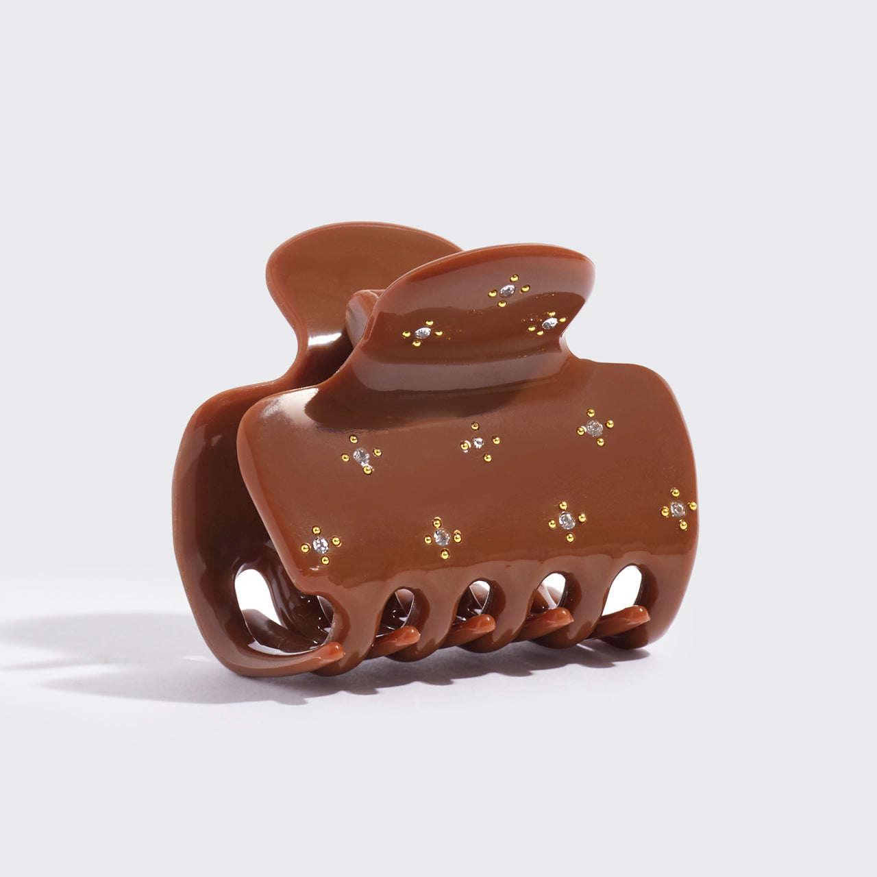 Clip Nuvola con strass - Cammello