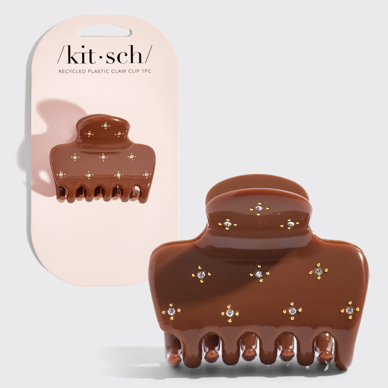 Clip Nuvola con strass - Cammello