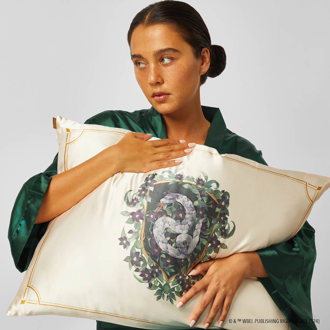 Harry Potter x Kitsch Satin-pudebetræk King - Slytherin