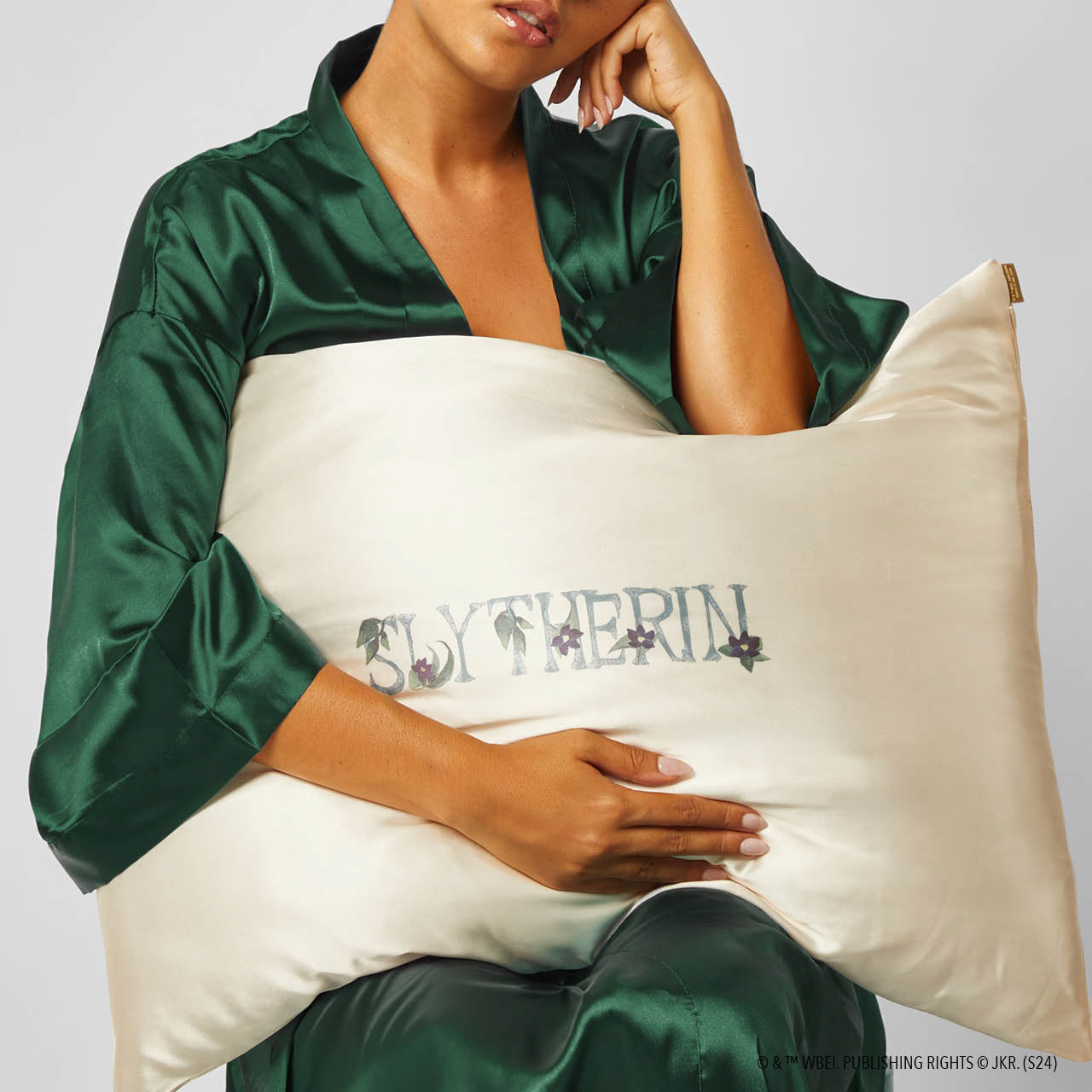 Harry Potter x Kitsch Satin-pudebetræk King - Slytherin