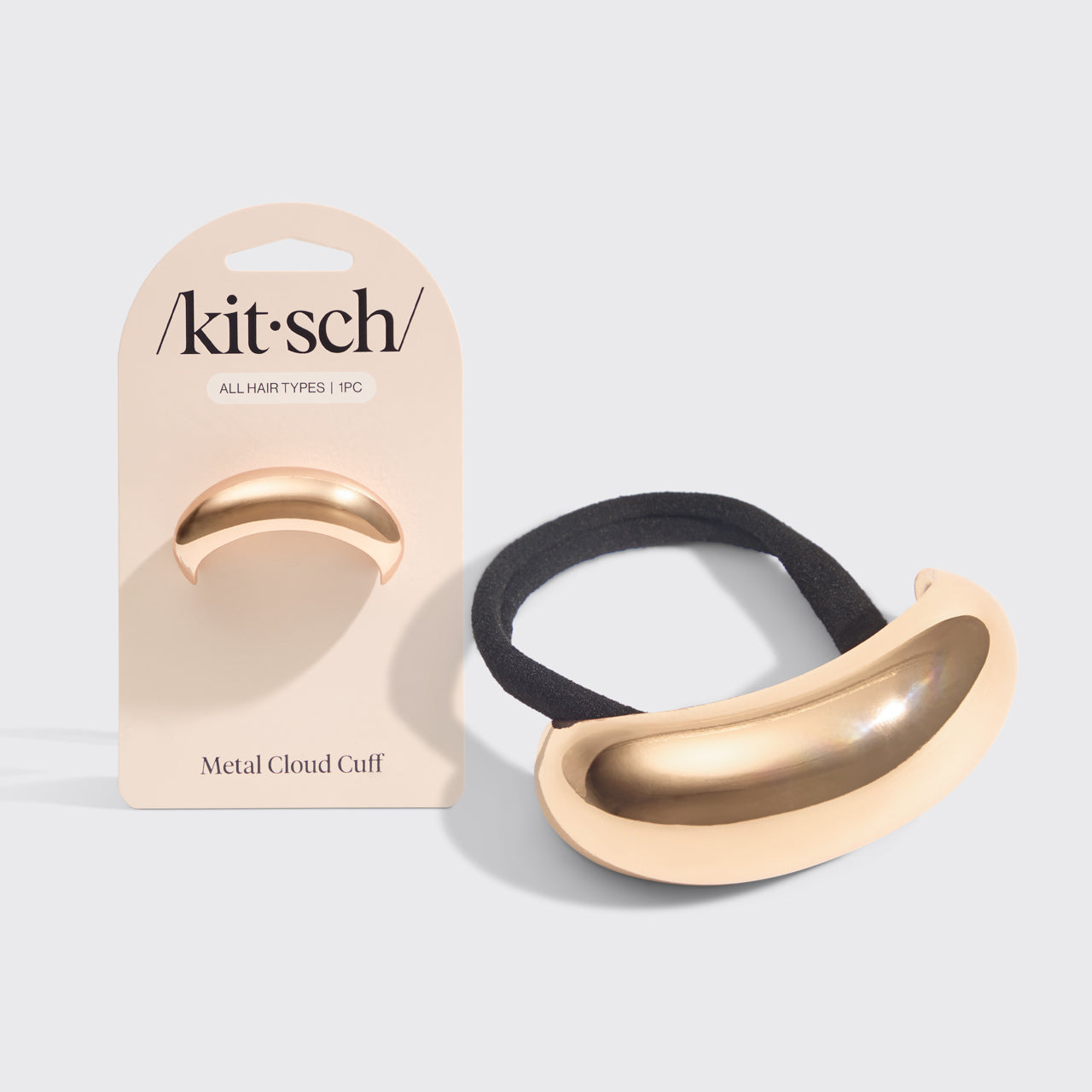 Manchet med sky i guldmetal - medium
