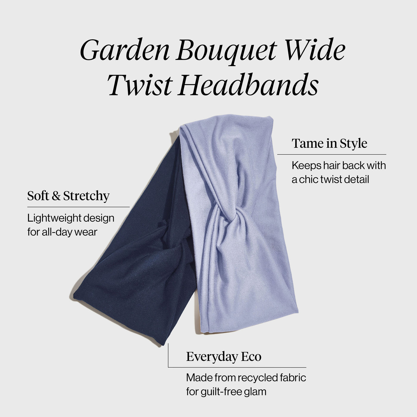 Stretchy Twist Headbands 2pc Set - Garden Bouquet