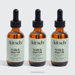 Rosmarin-Kopfhaut- und Haarstärkungsöl mit Biotin, 3er-Pack