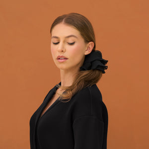 Scrunchie nero plissettato per Halloween