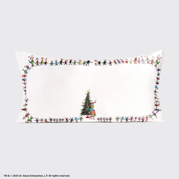 The Grinch x Kitsch Satin Pillowcase in Whoville - King