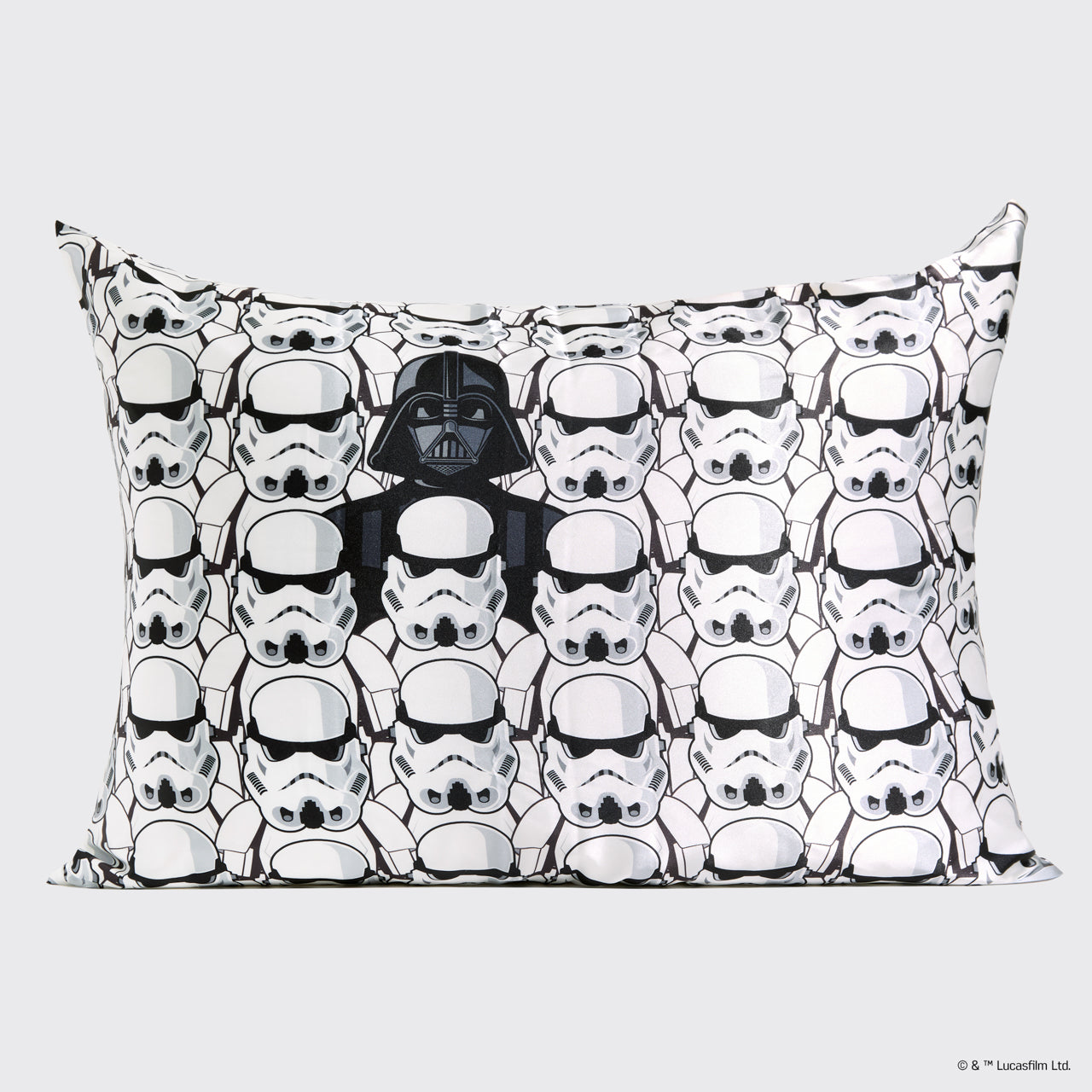 Star Wars™ & Kitsch Funda de almohada de satén Darth Vader & Stormtroopers.