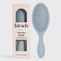 Brosse bleu brume pour cheveux secs et mouillés