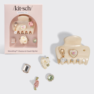 KitschPop™️ Cloud Clip & Charms in Pearlized Cream