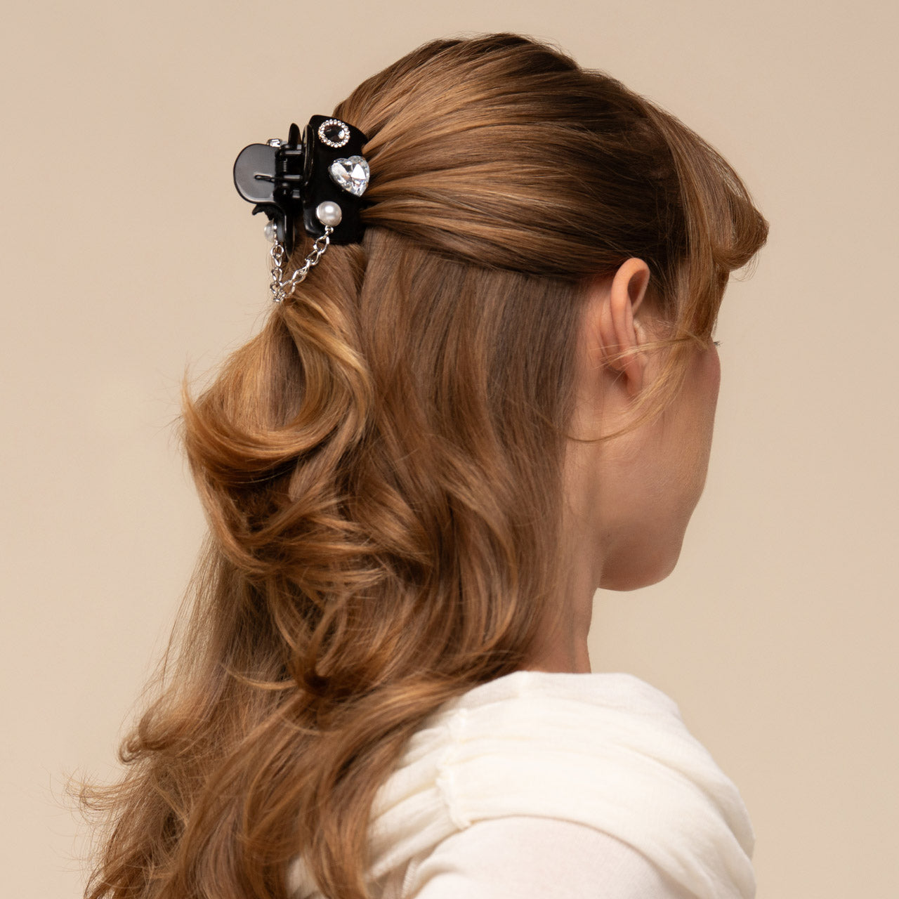 KitschPop™️ Cloud Clip & Charms in Vintage Black