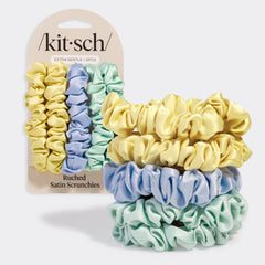 Coastal Cottage mehrfarbige geraffte Satin-Scrunchies