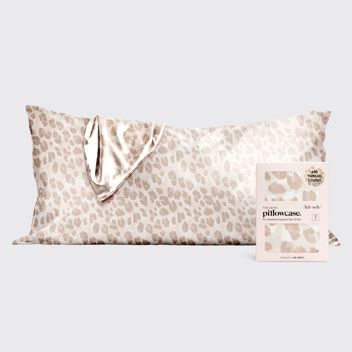 KITSCH Leopard King Satin Pillowcase 2 Pack — hero view