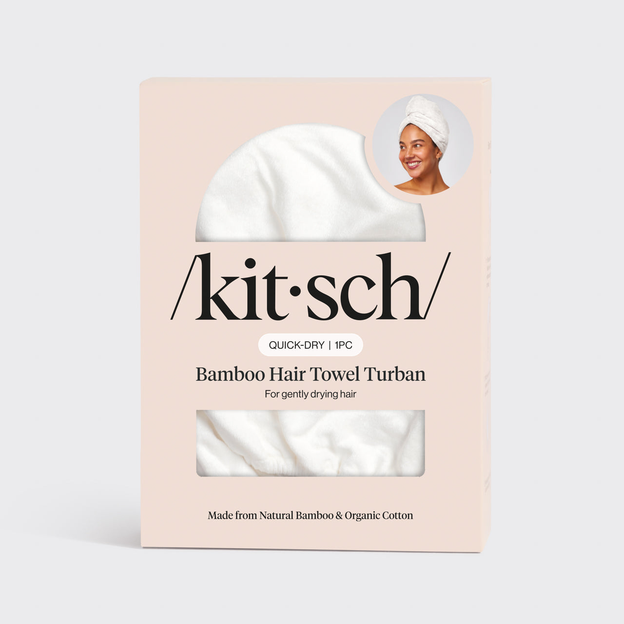 Asciugamano per capelli ecologico - Bianco