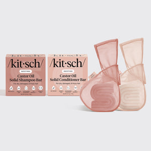 Pack combo de Champú y Acondicionador de Aceite de Ricino + bolsas para barras