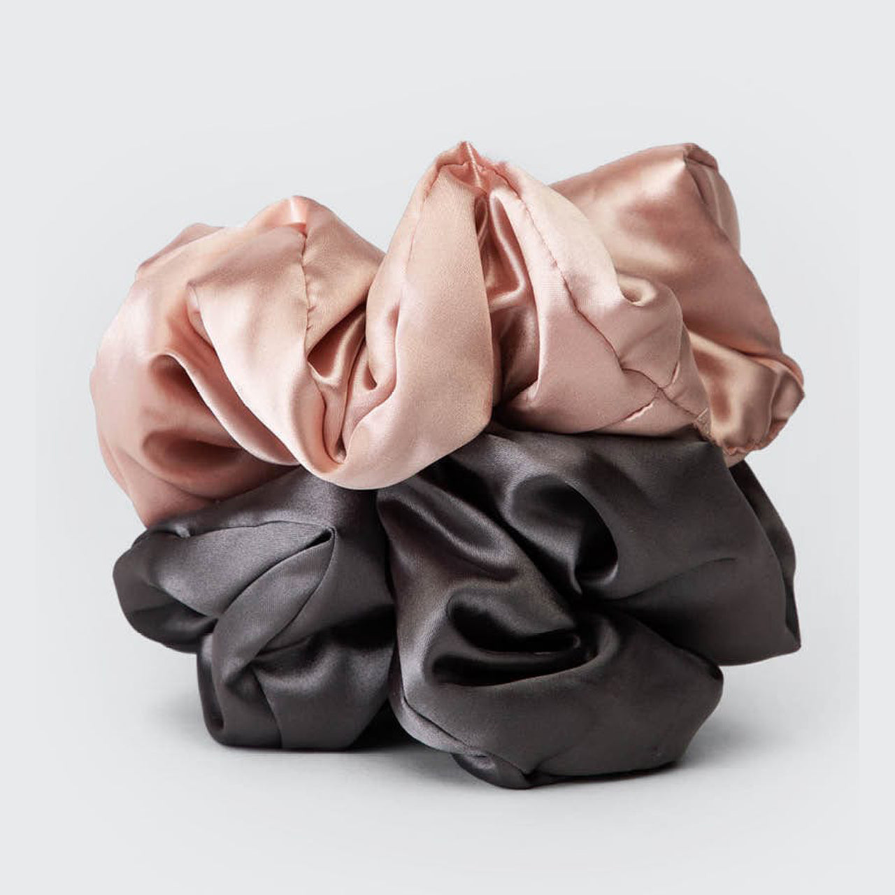 2 chouchous de sommeil en satin - Rose et gris