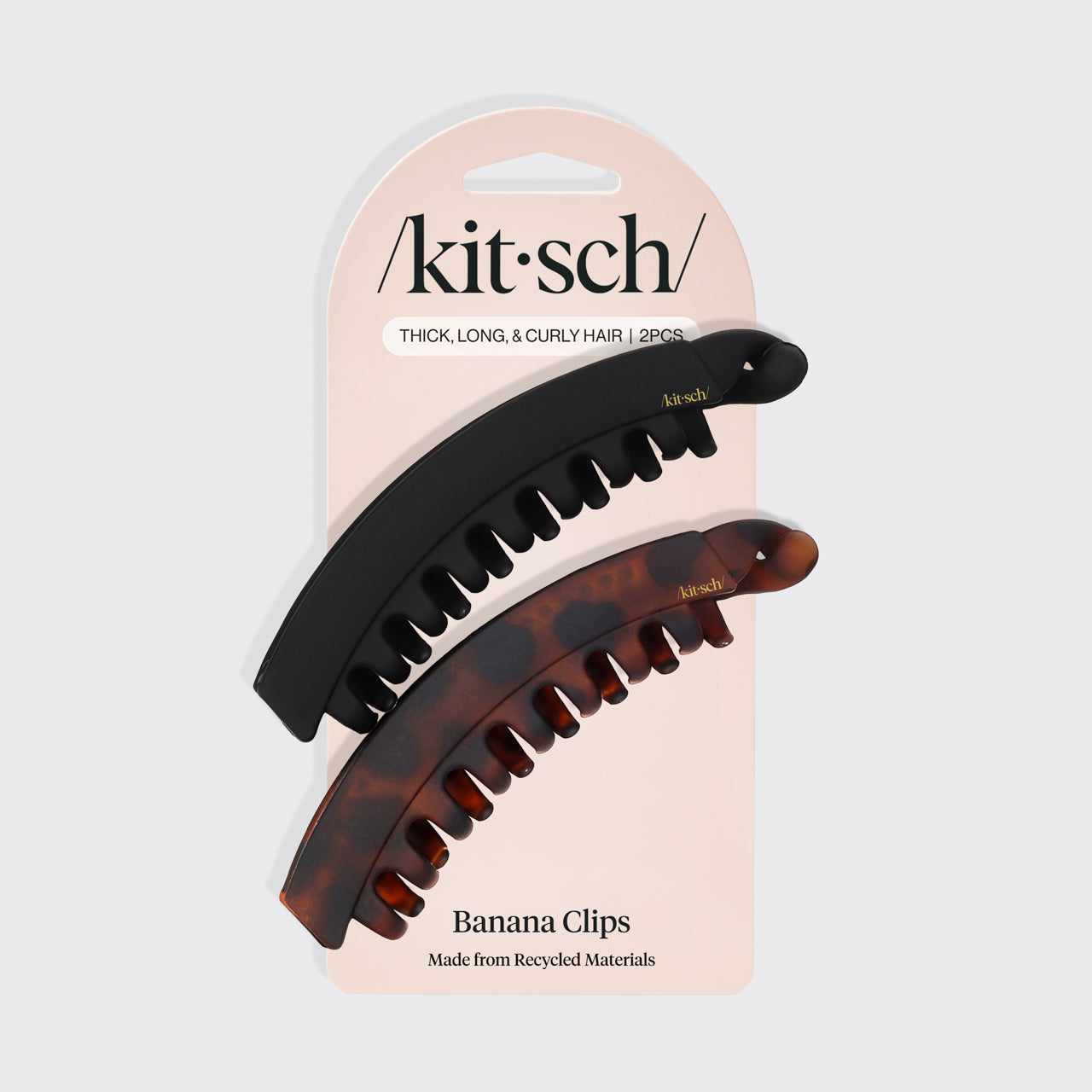 Molletta a banana 2 pezzi - Nero e tartaruga