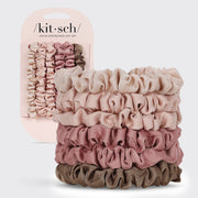 Ultra Petite Satin Scrunchies 6 stk - Terracotta