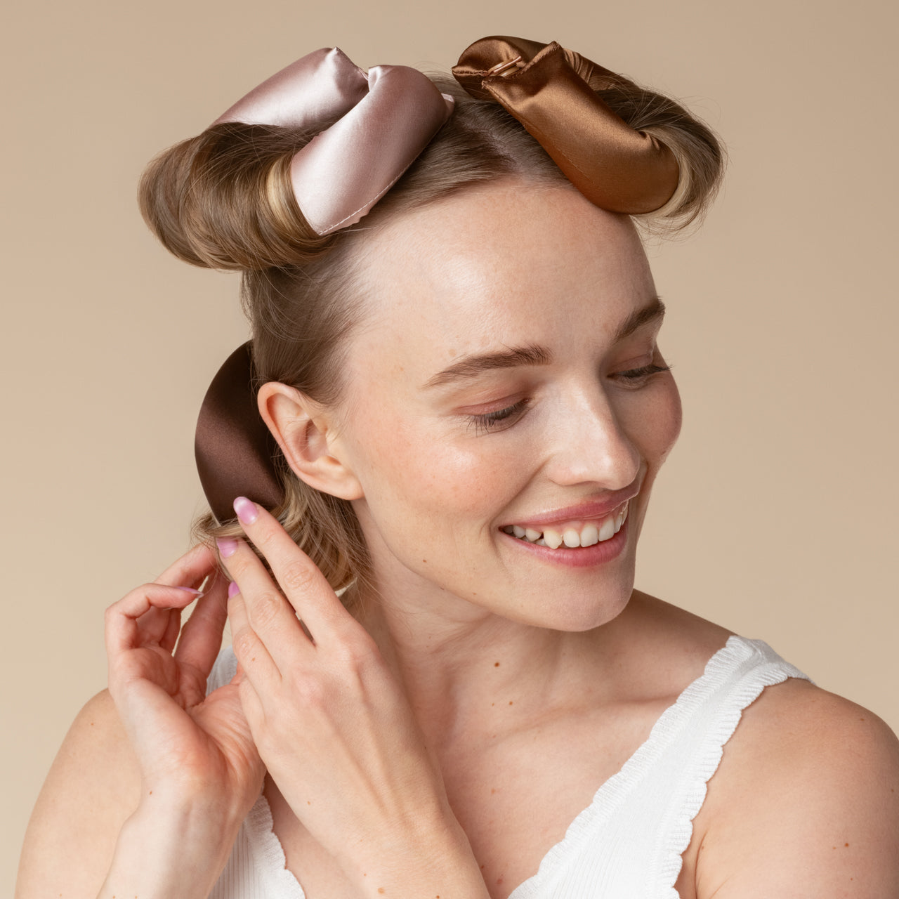 Satin Jumbo Flexi-stænger 4 stk - rosentræ