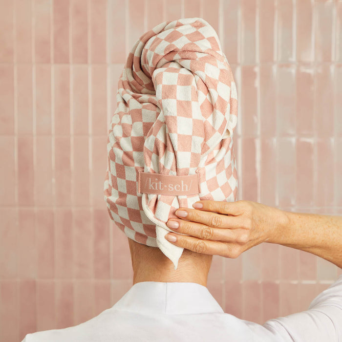 Asciugamano per capelli XL ad asciugatura rapida - Terracotta
