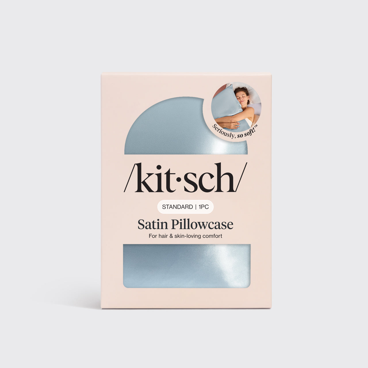 Federa in raso - blu Haze