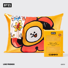 BT21 møder Kitsch Satin-pudebetræk - CHIMMY