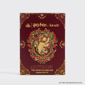 Harry Potter x Kitsch Satin pudebetræk Standard - Gryffindor
