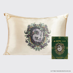 Harry Potter x Kitsch Satin-pudebetræk Standard - Slytherin