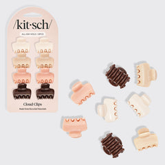 Genbrugsplast Mini Cloud Claw Clips 8pc sæt - rosentræ