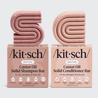 Kombination af shampoo og balsam med ricinusolie