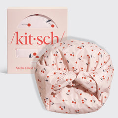 Satinforet flexi-brusehætte - kirsebærprint
