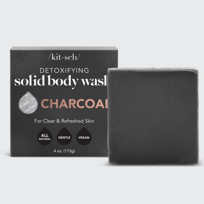 Savon nettoyant pour le corps détoxifiant au charbon de bois