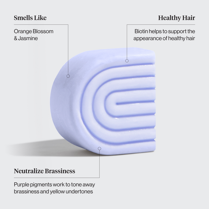 Conditionneur tonique violet pour cheveux colorés et gris