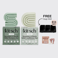 Volumizing Rosemary Black Self Draining Soap Dish Bundle