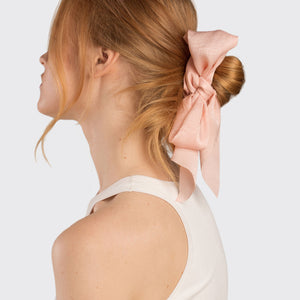 Satin Scarf Scrunchies - Blush/Mauve